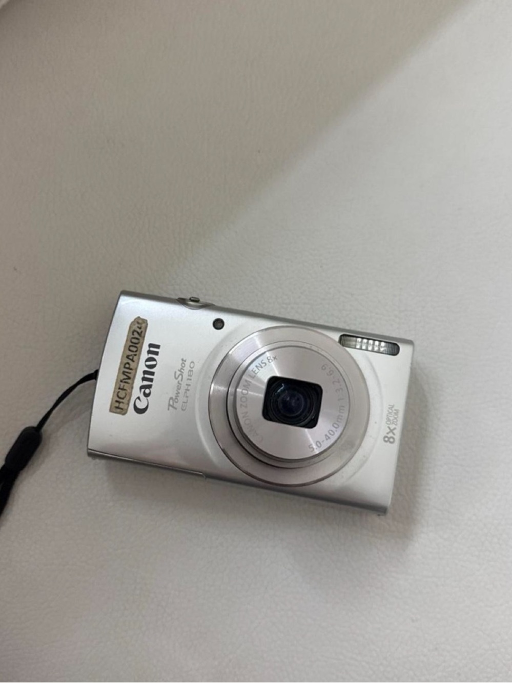 Canon Silver Compact Point-and-Shoot Camera with Wrist Strap